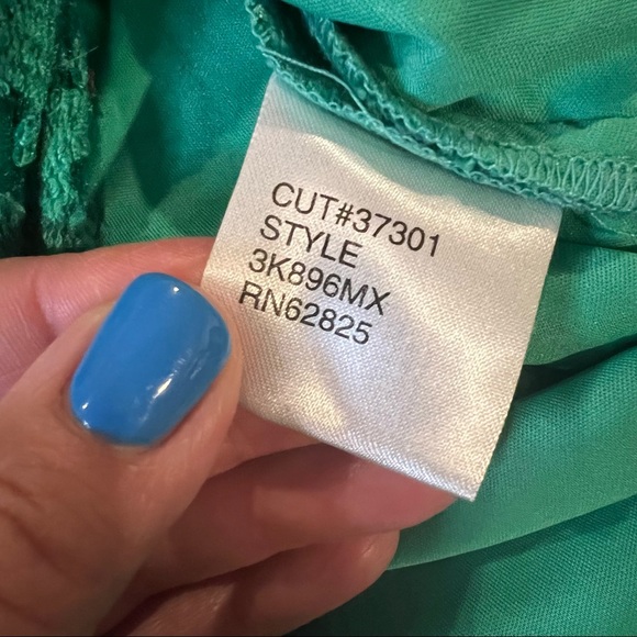 Tadashi Shoji Emerald Green V Neck Lace Sheath Dress size 16 - Picture 8 of 16